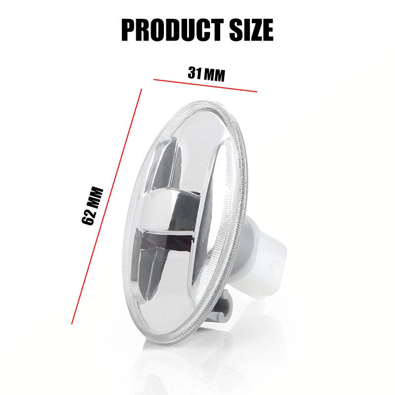 2x LED Side Lights Amber Indicator Clear Lens for Peugeot 108 206 301 407 Expert - Image 4 of 4