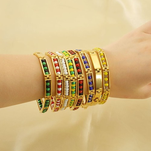 Stainless Steel Unisex Link Wristband Inside Santeria Babalawo Orula Bracelet - Picture 3 of 7