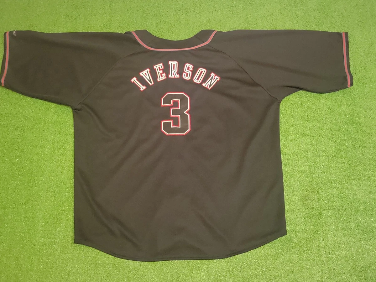 Allen iverson sales baseball jersey