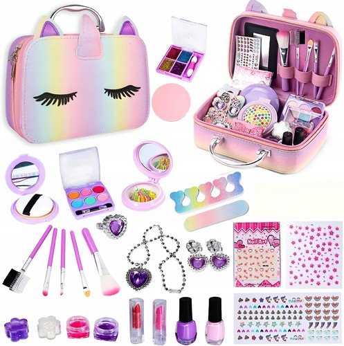 Kinder Schminkset Mädchen Make up Spielzeug Kosmetik Spielzeug-Set Geschenk - Bild 13 von 16