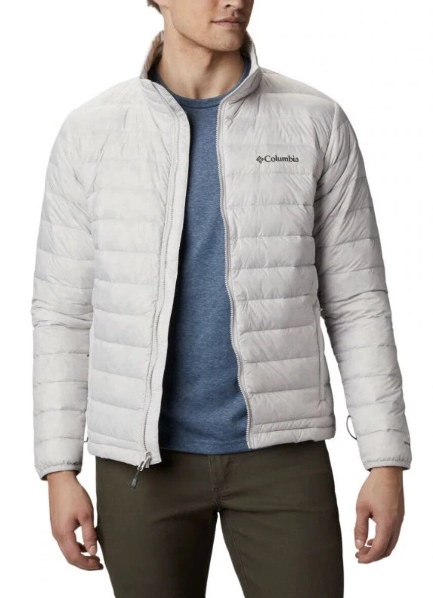 New Men's XL Columbia Sister Brook Nimbus Grey Omni-Heat Down Jacket Orig. $200