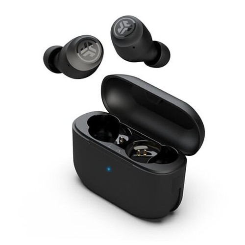 Go Air True Wireless Bluetooth Earbuds + Charging Case, Dual Black Pop