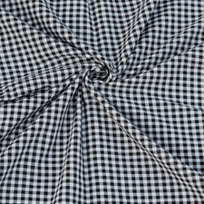 Black White Cotton Gingham Fabric Check 100 Cotton, 148cm Wide, Sewing Crafts