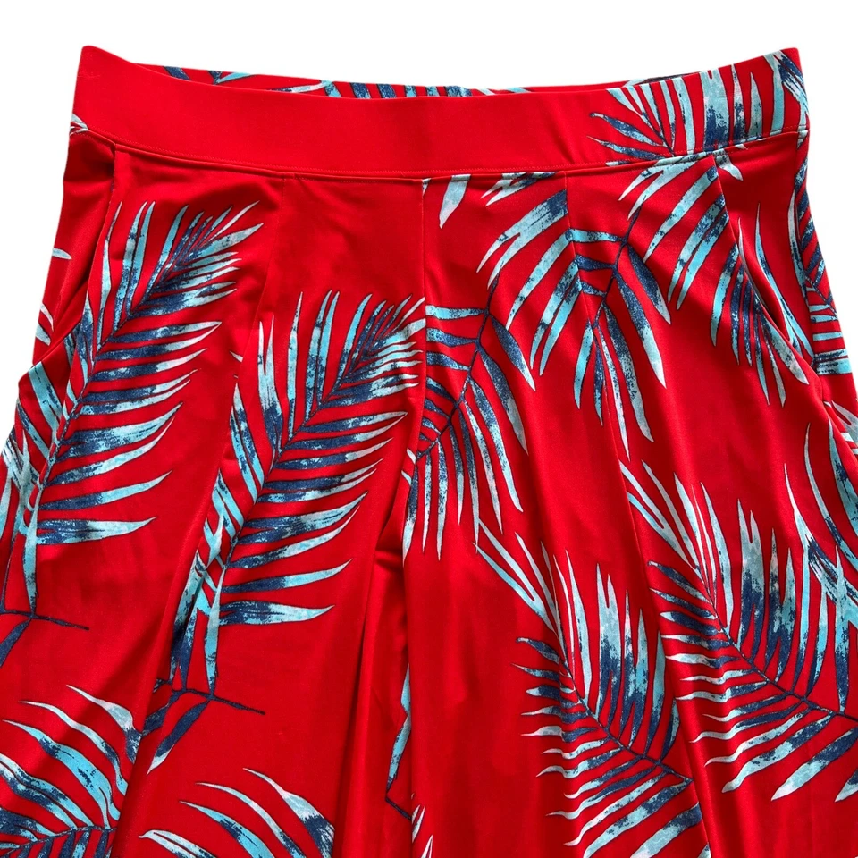 G by Giuliana Harem Pants XLP  Slinky Knit Pull On Tropical Print Pocket Stretch - Image 3 of 4