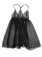 Victoria's Secret Sheer Mesh Lace babydoll Teddy in Black