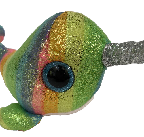 Peluche Ty Beanie Boos Nori Narval Multicolor 9" Brillante Suave Juguete - Imagen 6 de 6