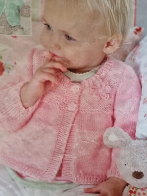 DK PATTERN EASY KNIT 0-6 Month -to 7 Years Cardigan babies toddler (965)