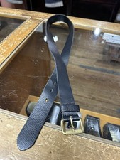 Vintage Gen Cow Leather Black GAP Belt Gold Buckle Small 39  Nice