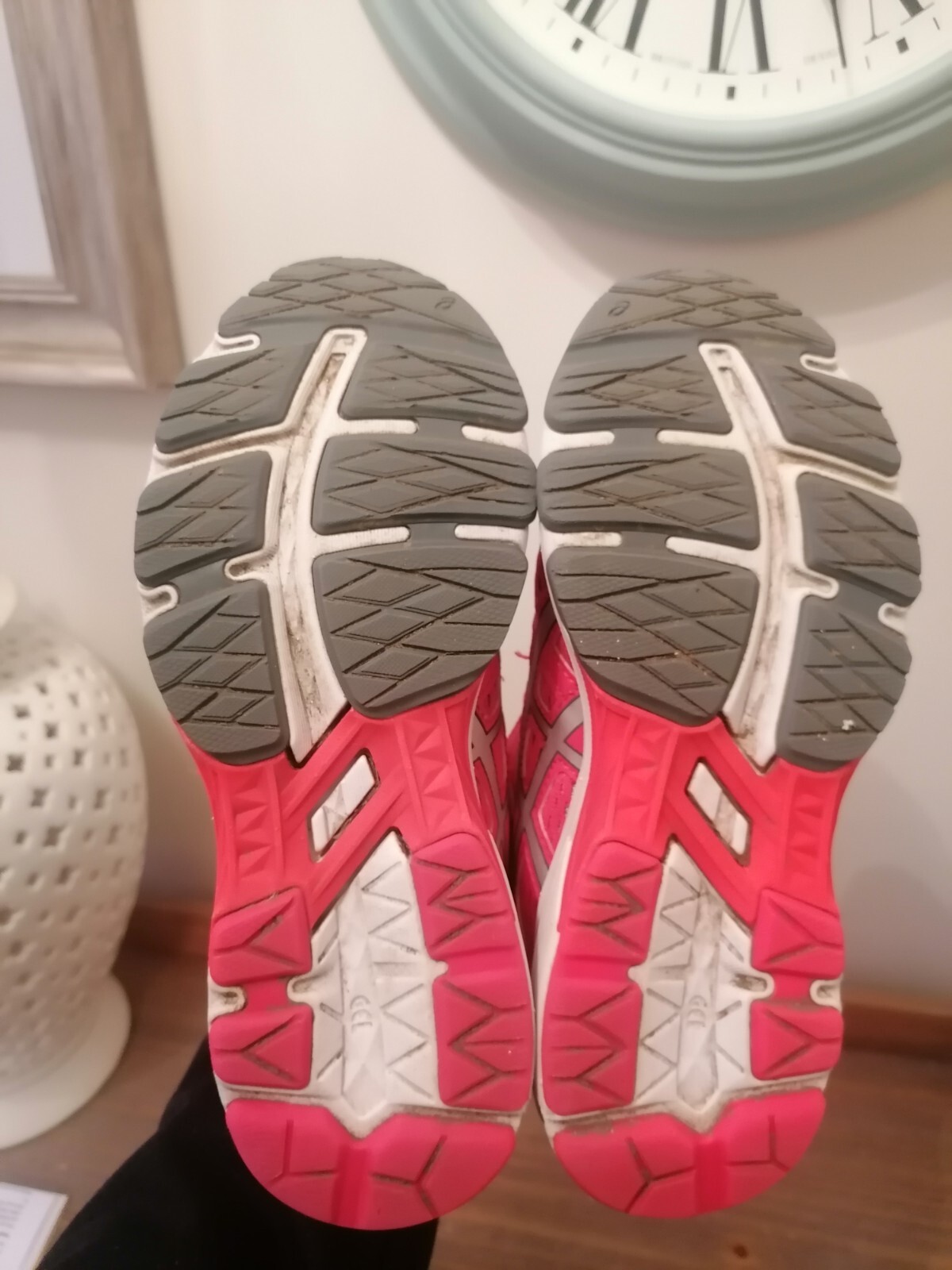 Asics GTXpress Running Shoes pink & white women’s Uk 3 lace up gel