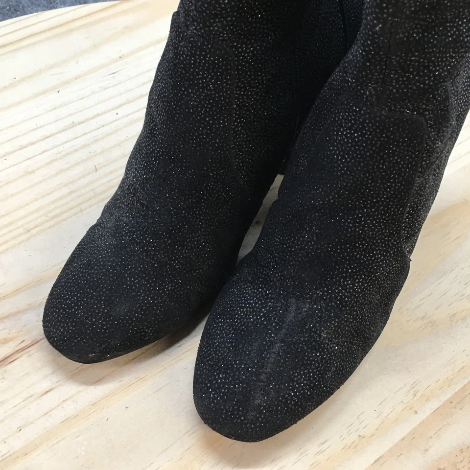 DKNY Donna Karan New York Botas Mujer 8 M Tacón Brillo Botín Negro Foto 4 de 4