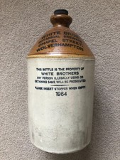 Vintage White Bros Botanical Brewers Bottle Chapel Street Wolverhampton 1964