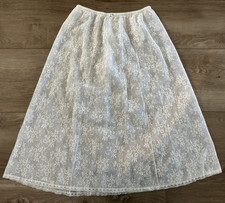 Vintage Young Roman Floral Lace Half Slip 25" Long Size Small Scalloped Lace Hem