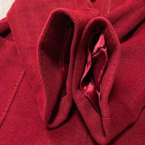 Max Mara High-Quality Silver Tag Angora Wool Bowtie Middle Coat Red 38 - Picture 5 of 10