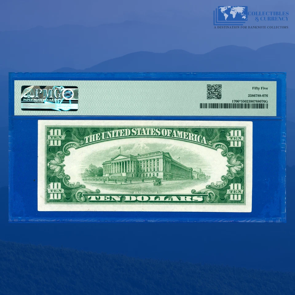 Fr.1706* 1953 $10 Ten Dollars Silver Certificate *Star Note*, PMG AU 55 #67456 - Image 2 of 3