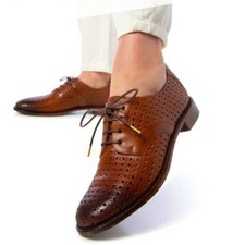 The Office of Angela Scott Ms Gabrielle Perforated Derby Oxfords Cinnamon 40 10