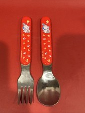 Vintage Peanuts Snoopy Charlie Brown UFS Toddler Kids Spoon Fork Silverware