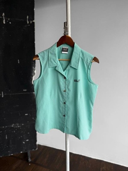 Women Jack Wolfskin Shirt Turquoise Viscose 40 / L