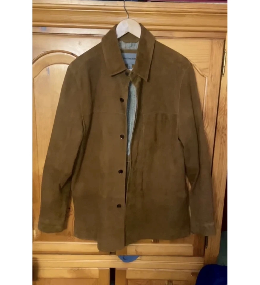 Chaqueta bomber de gamuza con cremallera completa Johnston & Murphy para hombre Foto 4 de 4