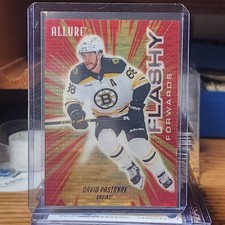 2025-26 UD Allure Hockey #FF-7 David Pastrnak #247/399 Red Spectrum Flashy Card