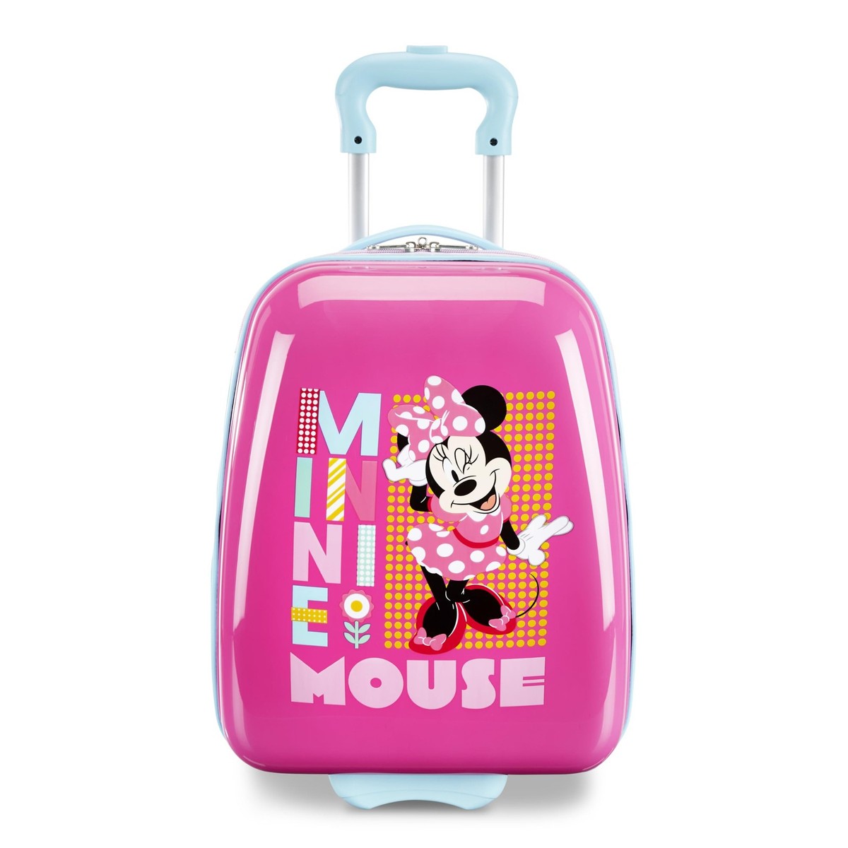 Disney Minnie Mouse Kids Carry-On Luggage, Hardside With Single Spinner  Wheels