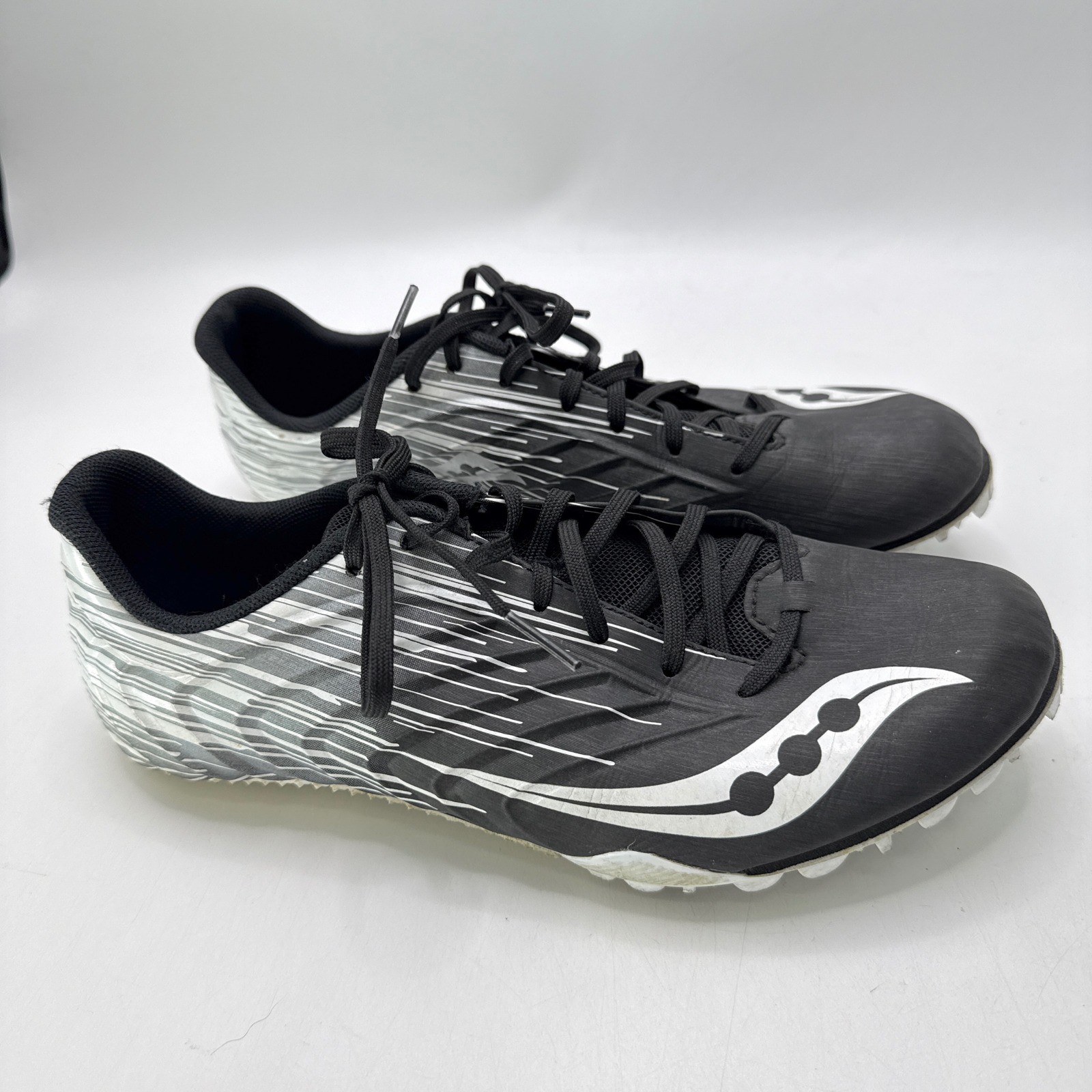Saucony Spitfire 5 Mens 6.5 Track Spikes Black White Sprinting Shoes S29055-100 thumbnail 2
