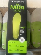 Superfeet Unisex Insoles All purpose High arch support 2 pairs M 9 1/2 - 11
