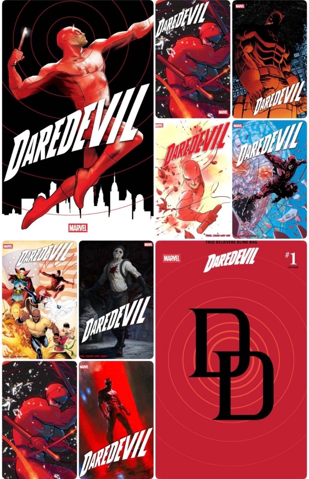 DAREDEVIL #1 **SELECCIÓN DE CUBIERTA** [1:25][1:100]Bolsas ciegas y más PREVENTA 25/03/26