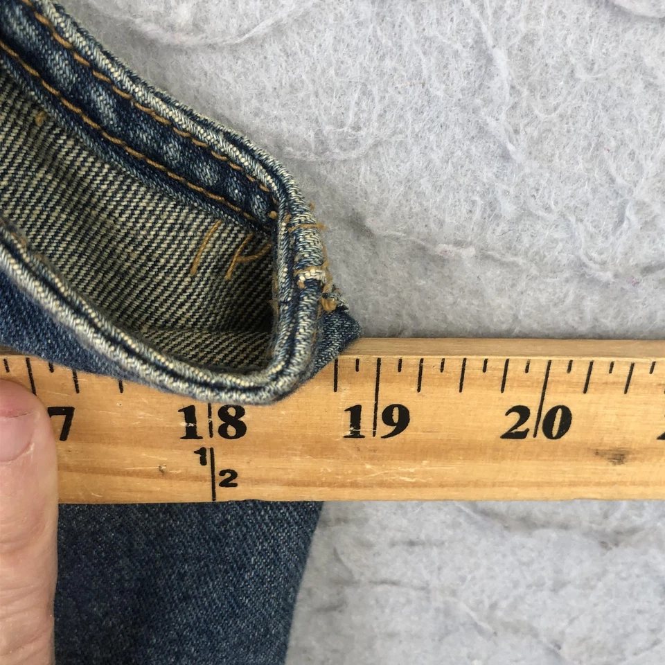 Chaleco Cruel Niña Mujer Medio Azul Denim Imitación Piel Cuello Borde Botón Delantero Y2K Foto 3 de 4