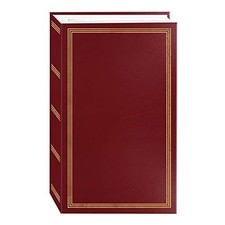 3-ring pocket BURGUNDY album for 504 photos - 4"X6" Pack of 1 Burgundy Red Album