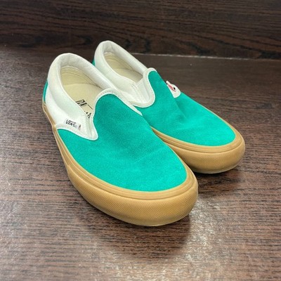 Vans Pro Customs Men's Shoes Size 5 Green White Gum 721454 Slip-On Skate Sneaker