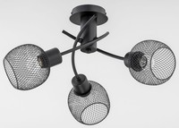 Deckenleuchten 3X60W/E27 IP20 Schwarz Modern