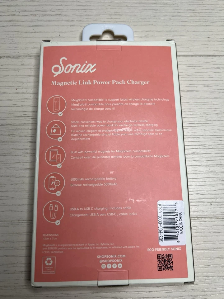 Зарядное устройство Sonix Magnetic Link Power Pack универсальное портативное совместимое с MagSafe - Изображение 2 из 4