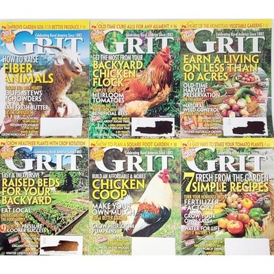 VALUE BUNDLE: GRIT Magazine Complete 2013 Year Lot 6 Chickens Homestead