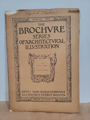 Aug. 1903 The Brochure Series of Architectural Illustration Magazine Milestones