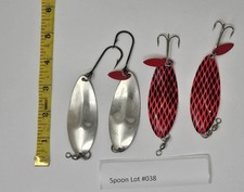 Spoon Lot #038 Salmon Trolling Fishing Vintage DFT Canada Spoons x4