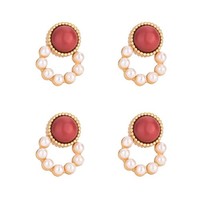 2 Pairs Ohrstecker Ohrringstecker Frauen-Ohrring Ohrringe Schmuck