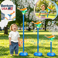 Standing Bubble Machine for Kids Outdoor, Whale Bubble Torch with Light Lamp Mus