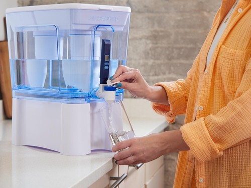 Dispensador de jarra de filtro de agua de 5 etapas listo para leer 52 tazas con 5 etapas 0 TDS Z... - Imagen 7 de 8