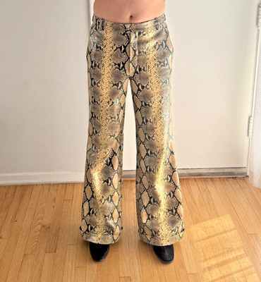  GUCCI Limited Edition Men's Python Pants SS 2016 Runway by Alessandro Michele