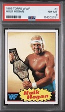 1985 Topps Hulk Hogan #1 PSA 8 Rookie Card RC Yellow WWF Wrestling