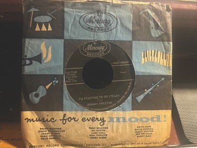 Johnny Preston ''Feel So Fine'' ''I'm Starting To Go Steady'' Mercury 71651X