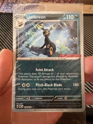 Umbreon #130/197 Reverse Holo GameStop Exclusive, Stamped/Sealed Promo