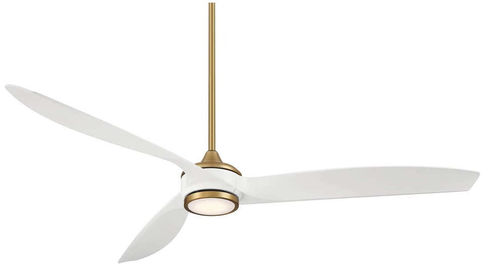 60" Casa Vieja La Jolla Surf Soft Brass LED Ceiling Fan with Remote - Image 2 of 4