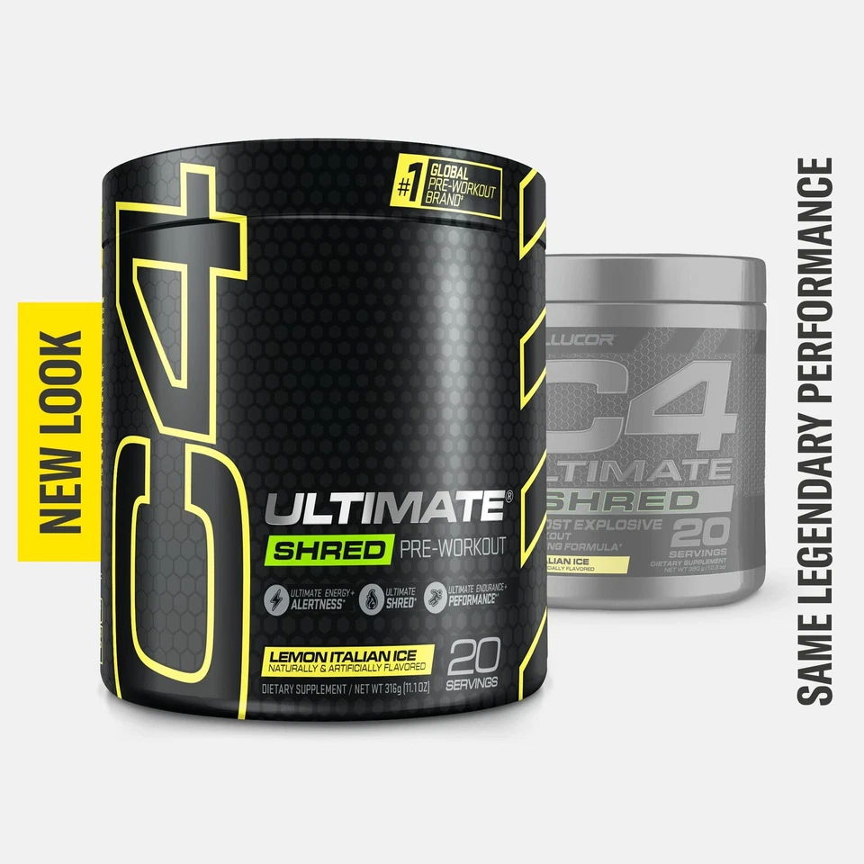 Polvo preentrenamiento Cellucor C4 Ultimate Shred, quemador de grasa para hombres y mujeres, Foto 4 de 4