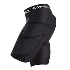  Protective Padded Shorts for Snowboard,Skate and Ski,3D Medium Black