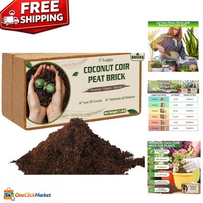 Coco Coir Potting Soil 2 Pack - Ideal for Strong Root Growth & Better Drainage
