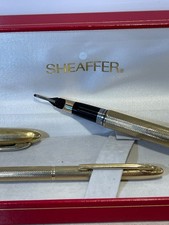 Solid 14K Gold Sheaffer Snorkel Masterpiece Set - Fountain Pen & Pencil