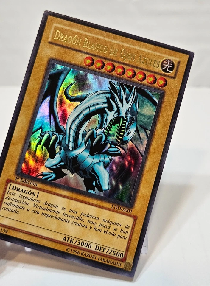 SPANISH Blue-Eyes White Dragon LDD-S001 Ultra Rare 1st Edition Yugioh 7925 - Image 4 of 4