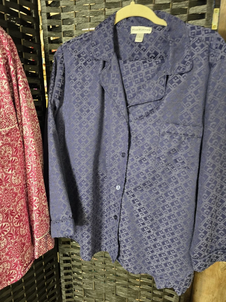 2 pair Miss Elaine Women’s Large Brushed Satin Pajama 2-of Sets 4-piece - Image 3 of 4