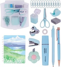 Mini Office Supply Kit Includes Stapler Tape Dispenser Staple Remover Paper